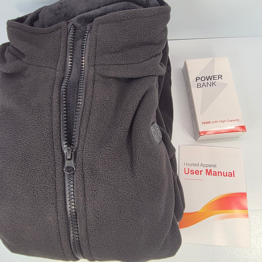Heated Fleece Jacket L 16000mAh Power Bank Carrying Case‎ Outdoor Activities